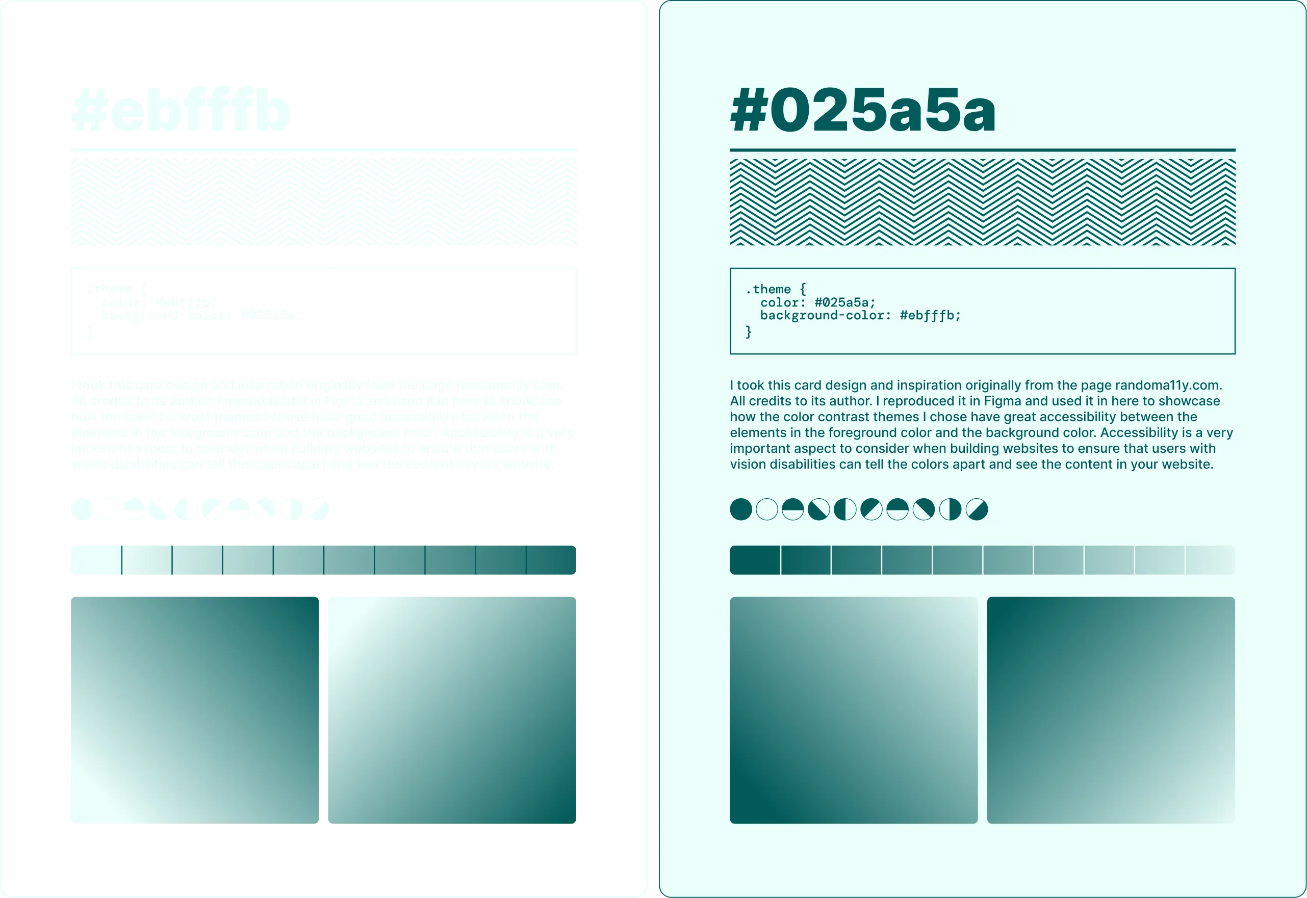 Color contrast accessibility design comparison