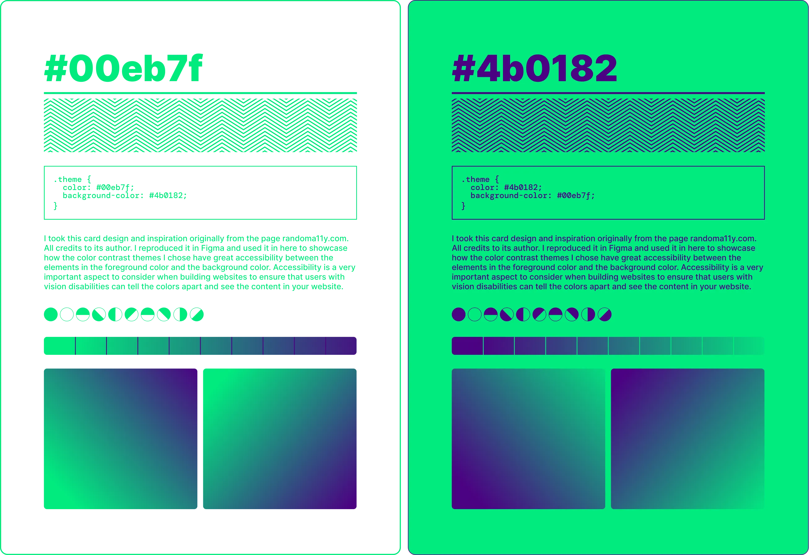 Color contrast accessibility design comparison