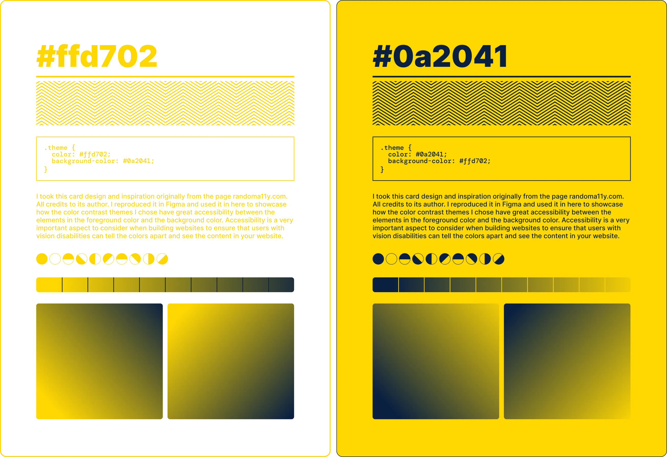 Color contrast accessibility design comparison